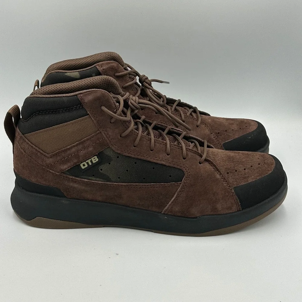 OTB T-Kool Mid Suede‎ Boots Brown Camo Men's 11.5 NIB Work Outdoor Hiking Trail